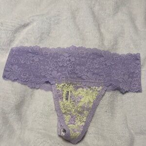 Victoria's Secret Purple and Yellow Lace Panties